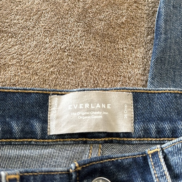 Everlane OG Cheeky Crop Blue Straight Leg Jeans - Picture 7 of 11